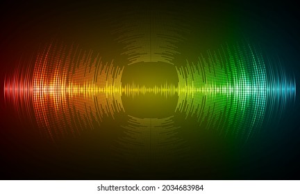 Sound waves oscillating dark light