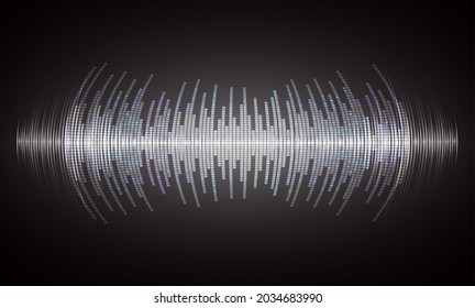 ondas sonoras oscilando la luz oscura