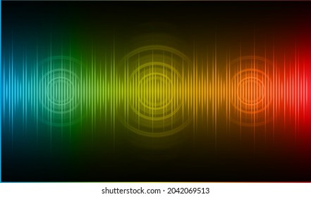 ondas sonoras oscilando la luz oscura