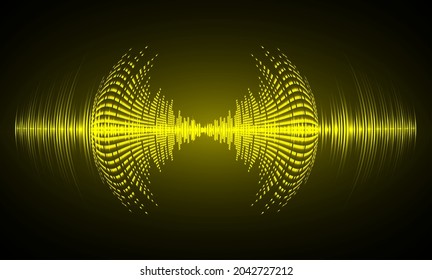 Sound waves oscillating dark light