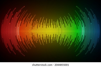 ondas sonoras oscilando la luz oscura