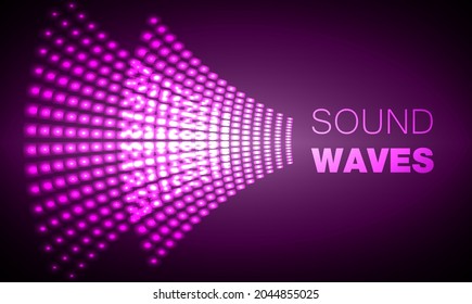 Sound waves oscillating dark light