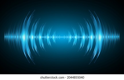 Sound waves oscillating dark light