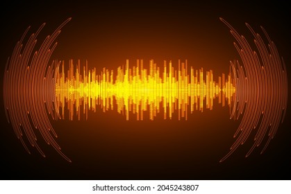 Sound waves oscillating dark light