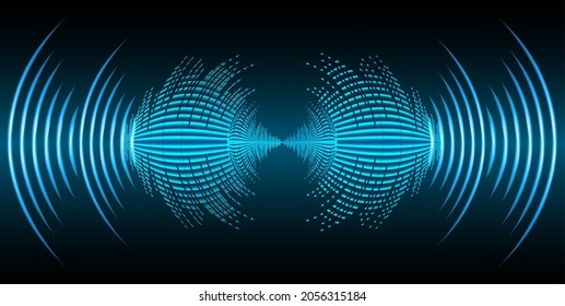ondas sonoras oscilando la luz oscura