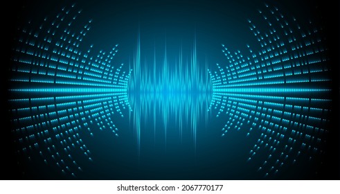 Sound waves oscillating dark light