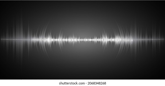 Sound waves oscillating dark light