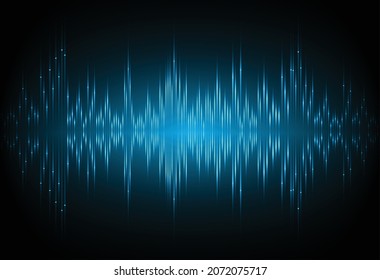 Sound waves oscillating dark light