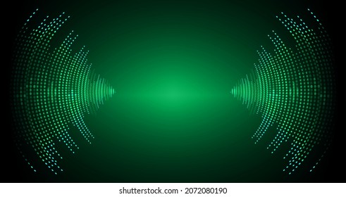 Sound waves oscillating dark light