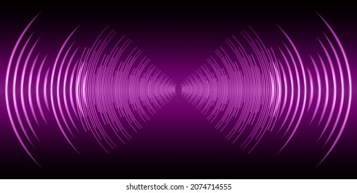 Sound waves oscillating dark light