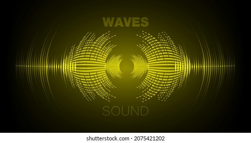 ondas sonoras oscilando la luz oscura