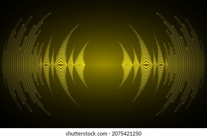 Sound waves oscillating dark light