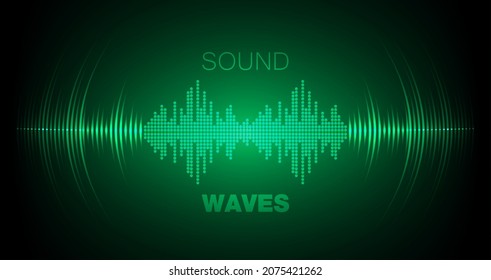 Sound waves oscillating dark light