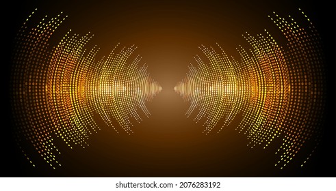 Sound waves oscillating dark light