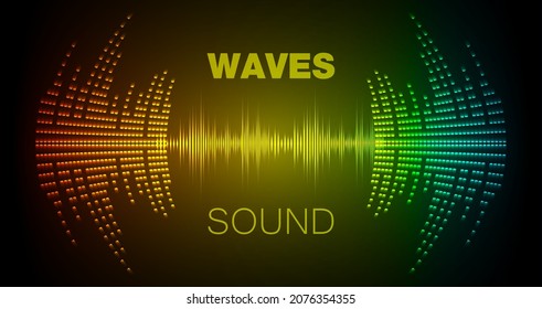 ondas sonoras oscilando la luz oscura