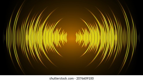 Sound waves oscillating dark light