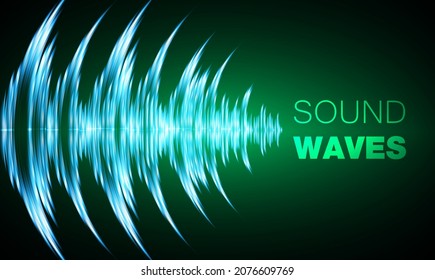 Sound waves oscillating dark light