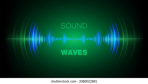 ondas sonoras oscilando la luz oscura