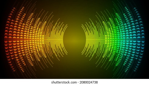 Sound waves oscillating dark light