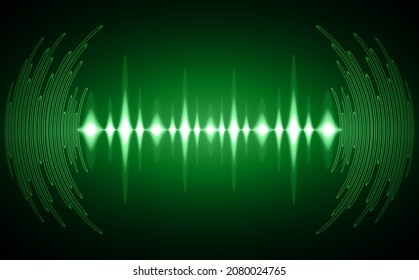 Sound waves oscillating dark light