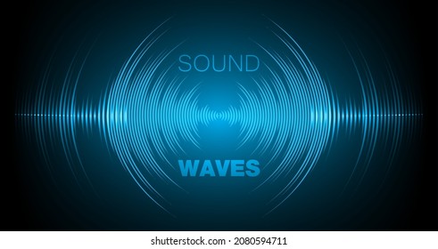 Sound waves oscillating dark light