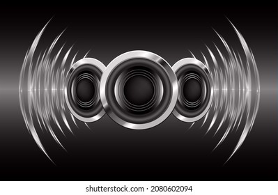Sound waves oscillating dark light