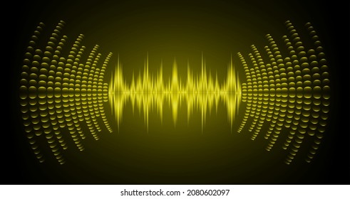 Sound waves oscillating dark light