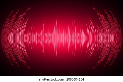 Sound waves oscillating dark light