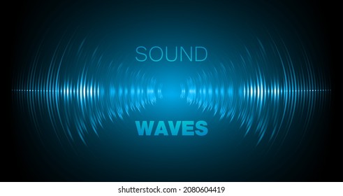 Sound waves oscillating dark light