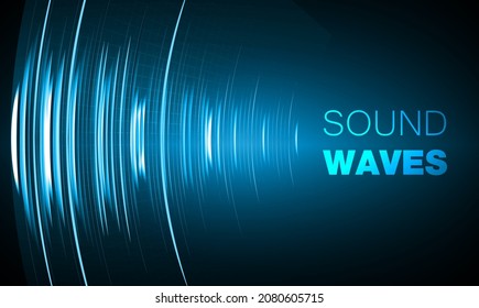 Sound waves oscillating dark light