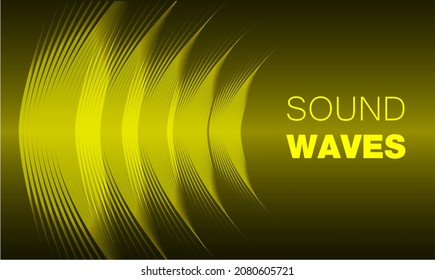 Sound waves oscillating dark light