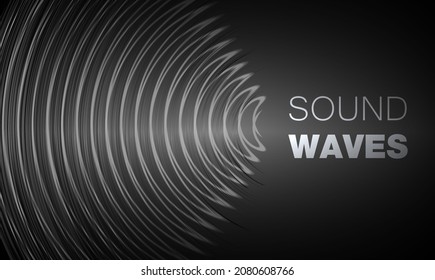 Sound waves oscillating dark light