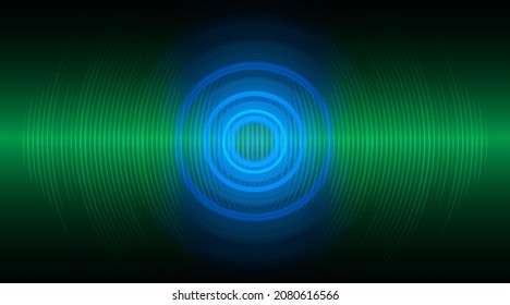 Sound waves oscillating dark light