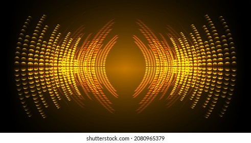 ondas sonoras oscilando la luz oscura
