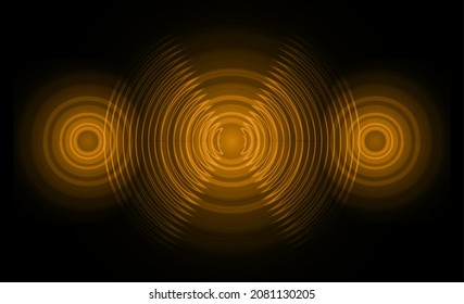 Sound waves oscillating dark light
