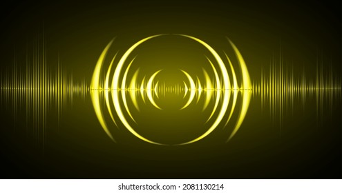 ondas sonoras oscilando la luz oscura
