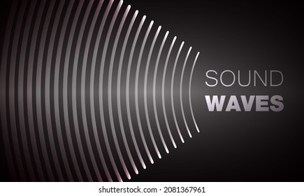ondas sonoras oscilando la luz oscura
