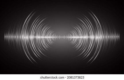 Sound waves oscillating dark light
