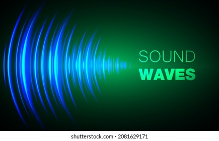 Sound waves oscillating dark light
