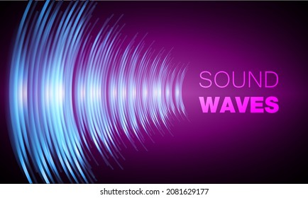 Sound waves oscillating dark light
