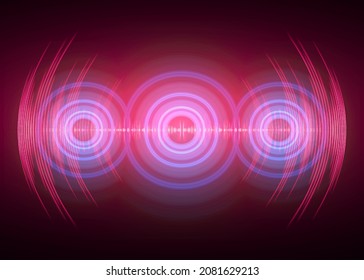 ondas sonoras oscilando la luz oscura
