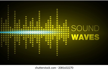 Sound waves oscillating dark light
