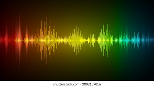 Sound waves oscillating dark light
