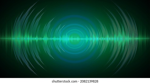 Sound waves oscillating dark light
