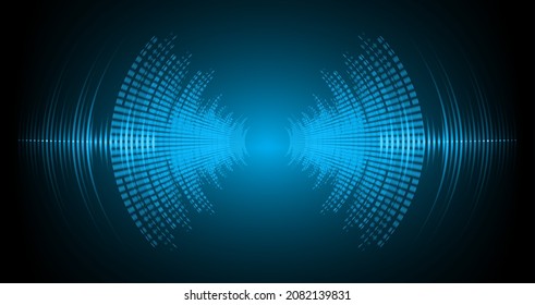 ondas sonoras oscilando la luz oscura