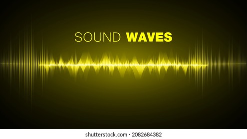 Sound waves oscillating dark light