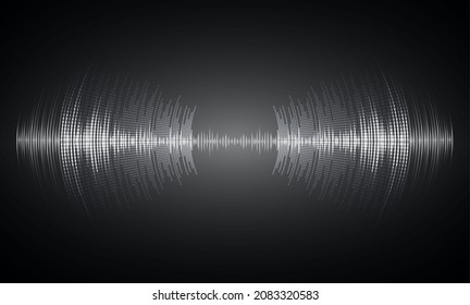 Sound waves oscillating dark light
