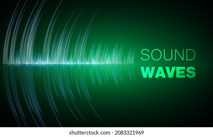 ondas sonoras oscilando la luz oscura
