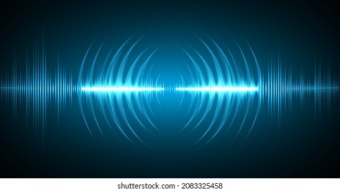 ondas sonoras oscilando la luz oscura
