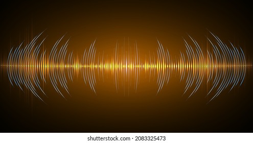 Sound waves oscillating dark light
